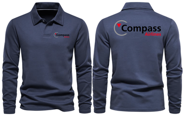 COMPASS AIRLINES LONG SLEEVE POLO